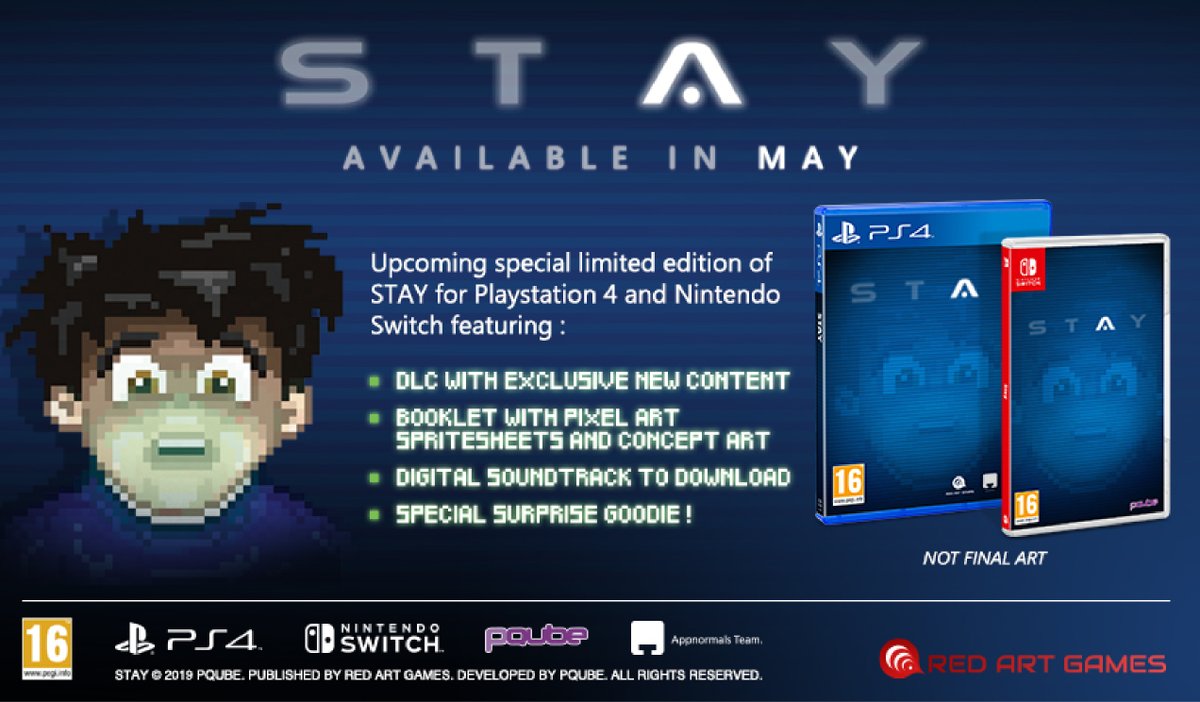 Stay sarà disponibile in versione fisica per Nintendo Switch