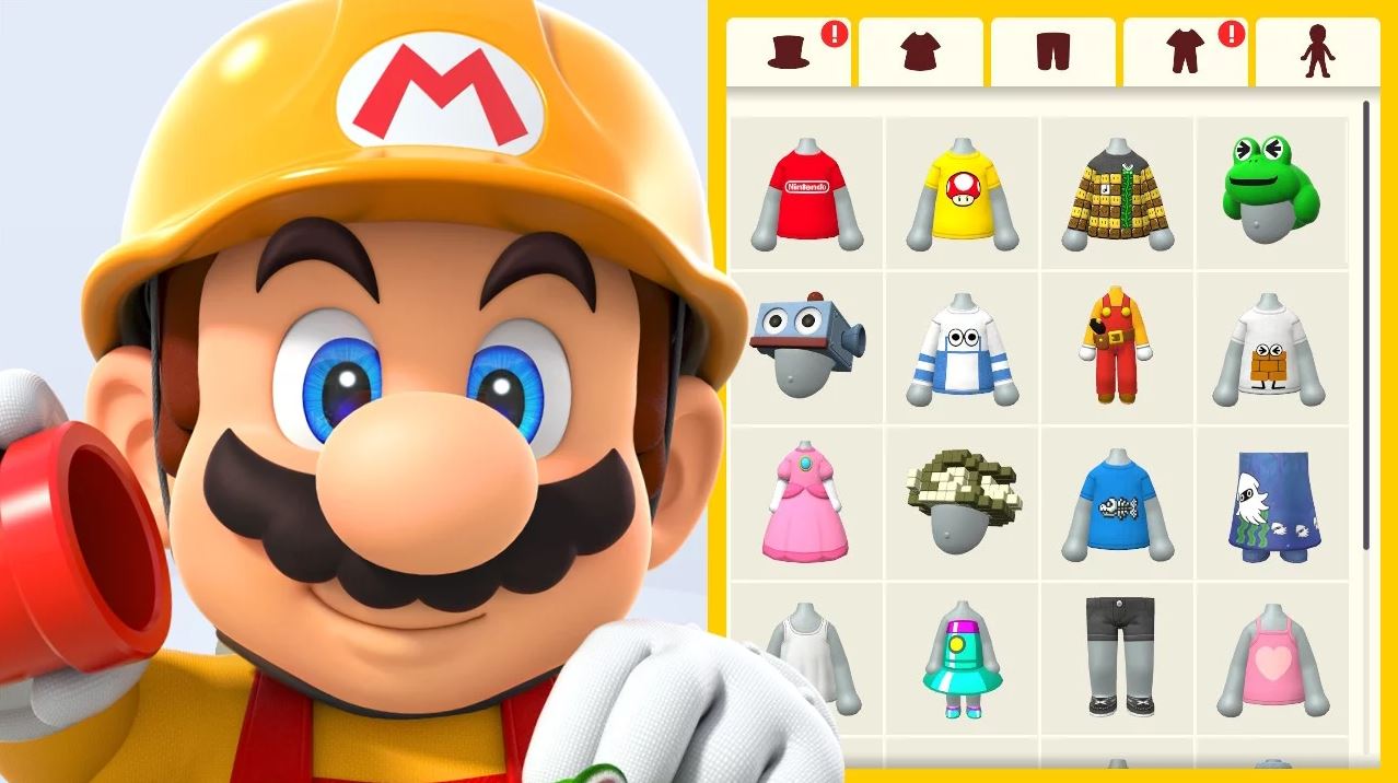 Come sbloccare tutti i vestiti Mii di Super Mario Maker 2