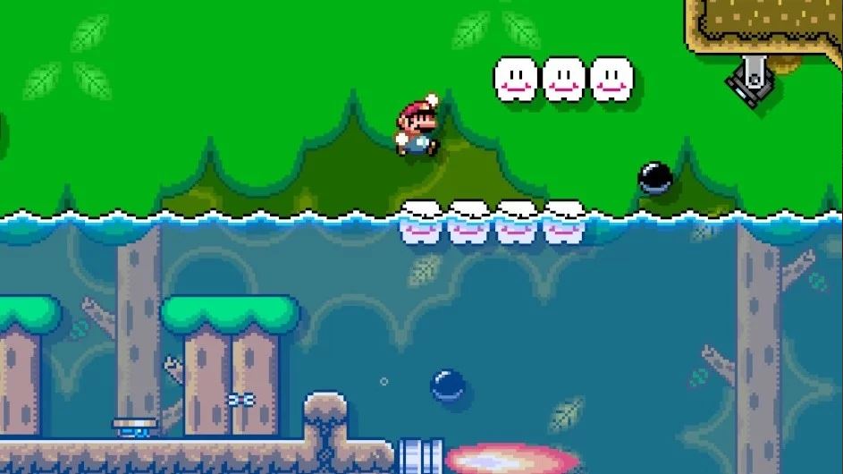 Come creare livelli con acqua, lava e veleno in Super Mario Maker 2